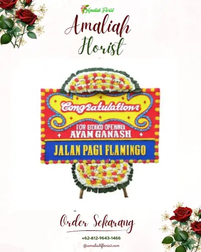 Bunga Papan Congratulation di Panji